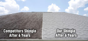 black streak comparison on roof