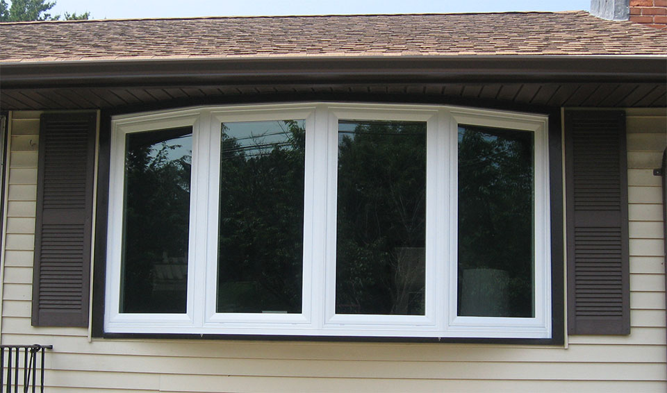 4 lite bow windows with shutters
