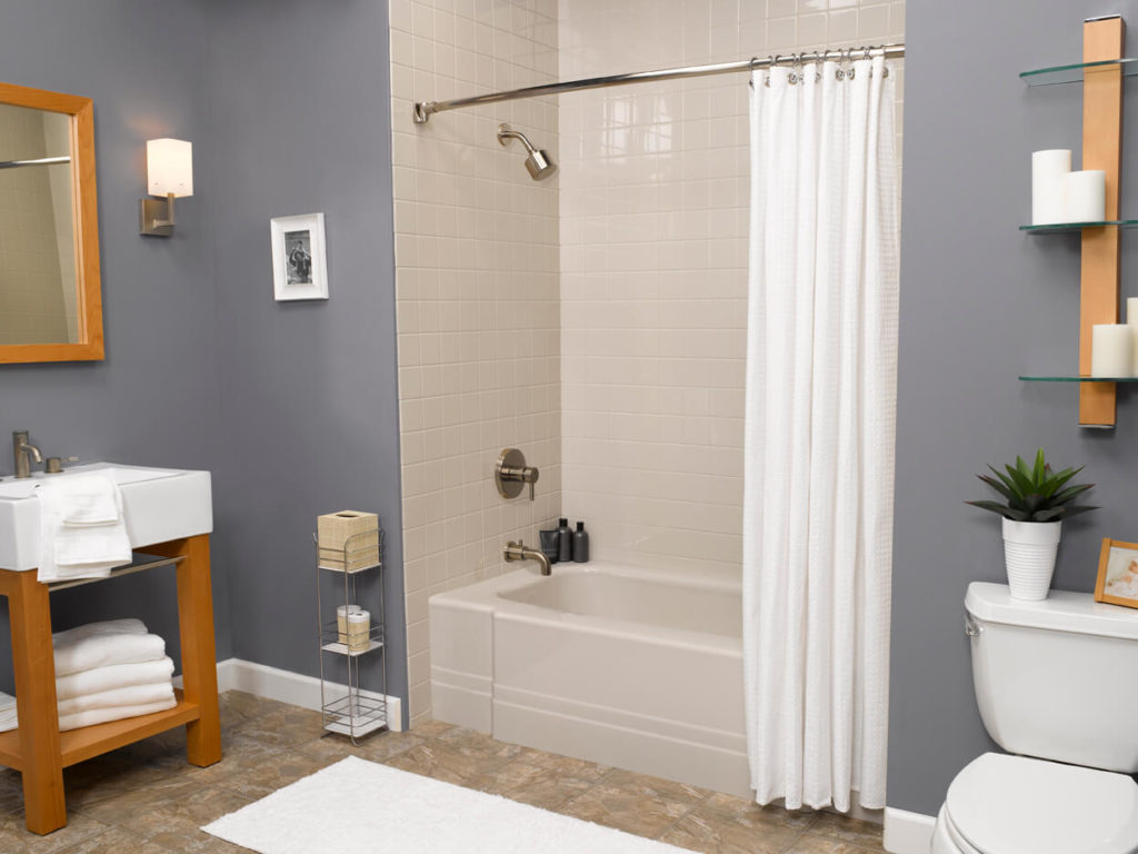 One day installation shower and bath units.