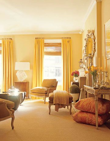 Yellow walls with Yellow Curtains