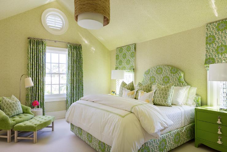 Yellow Walls with Green Curtains