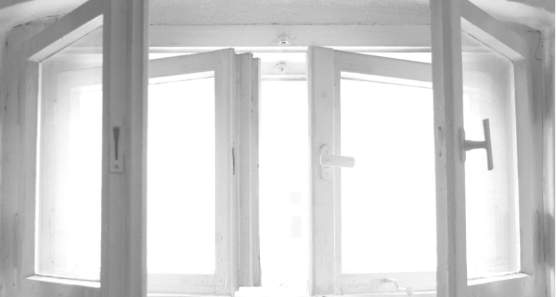 white open window