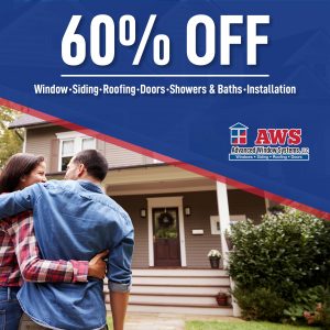 Get sixty off replacement windows siding roofing doors or shower and bath installation
